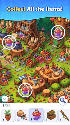 Gameplay screenshot 1 from Search It - Hidden Objects - Puzzle game